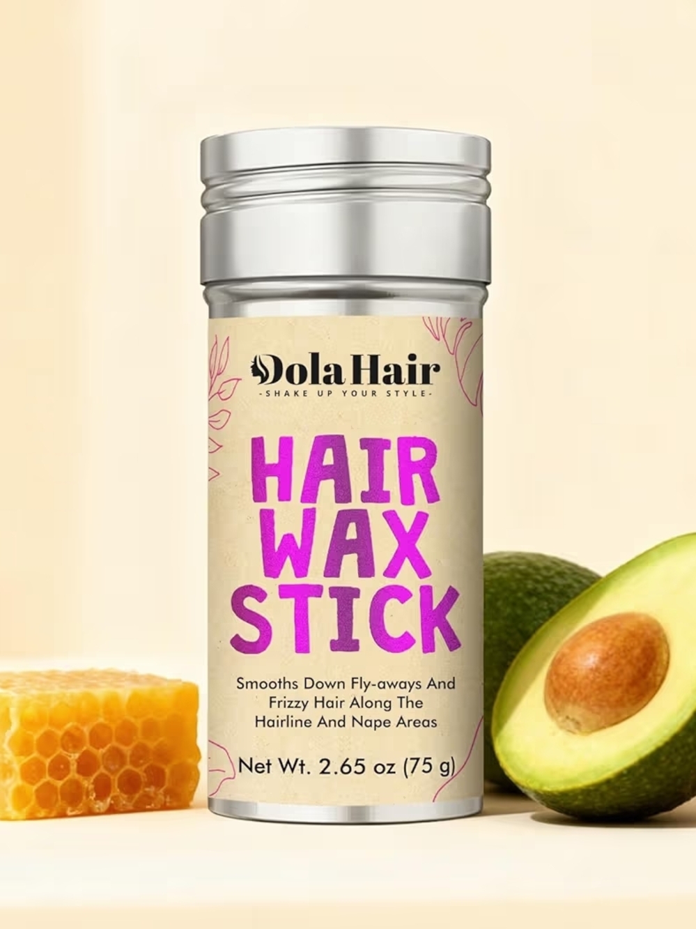 Dola Hair Hair Wax Stick: Smooths Flyaways & Frizz for Sleek, Shiny Styles (75g)